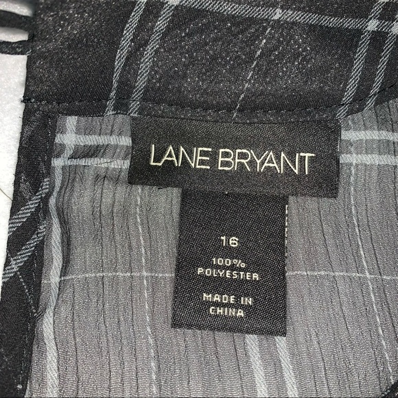 Lane Bryant Sleeveless Peplum Blouse Plaid Size 16. - Picture 6 of 7